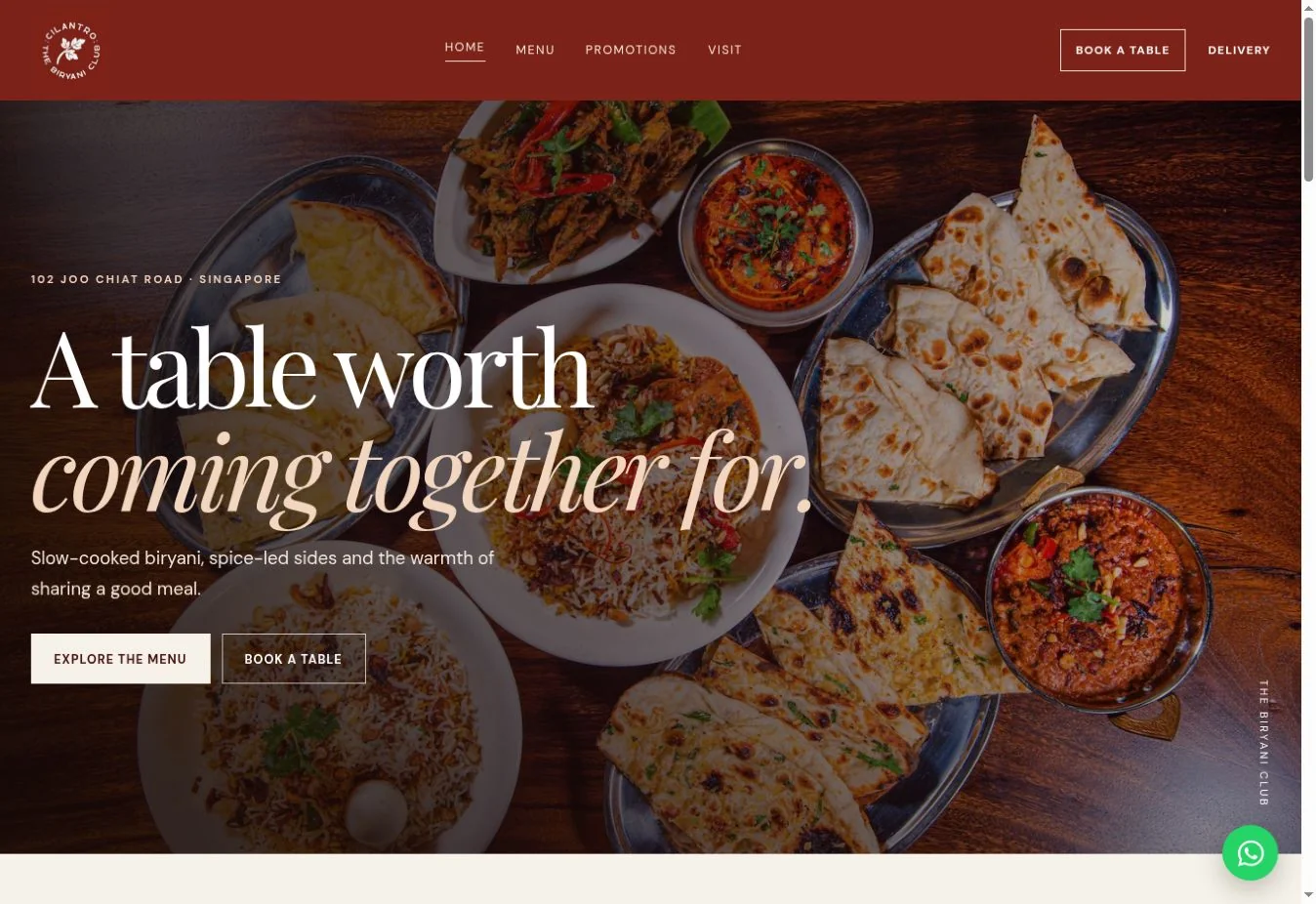 Cilantro live website screenshot